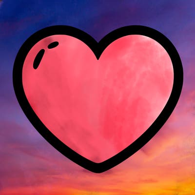 a blank heart