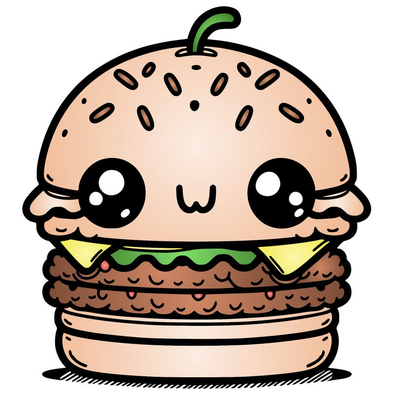 burger cute