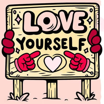 a sign where it is written: love yourself