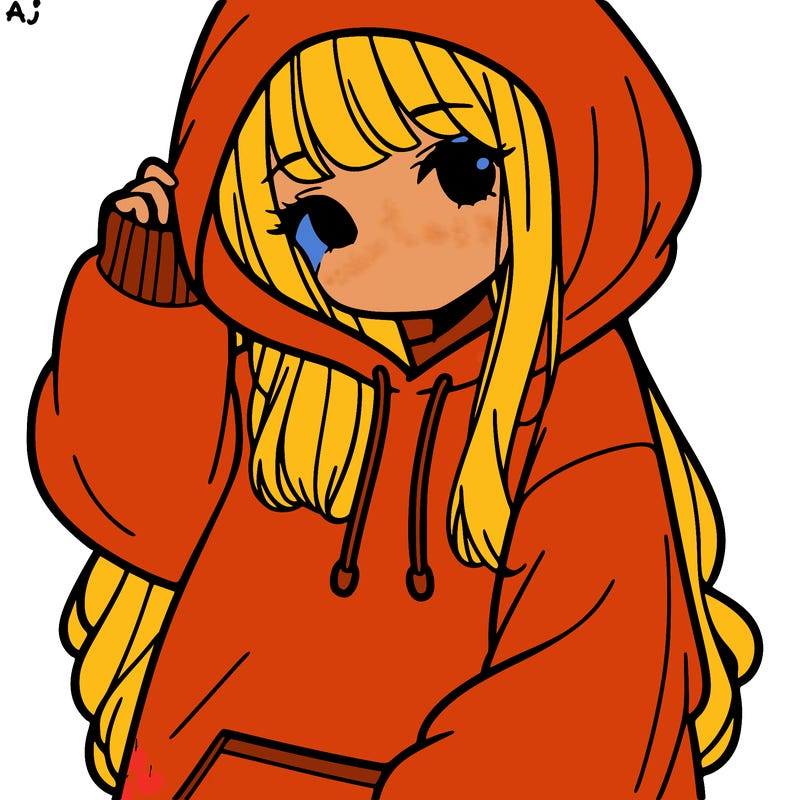 girl in a over sizes hoodie