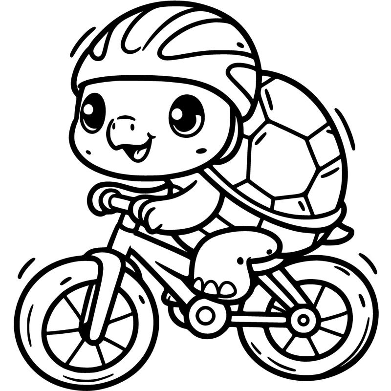 turtle on a bike