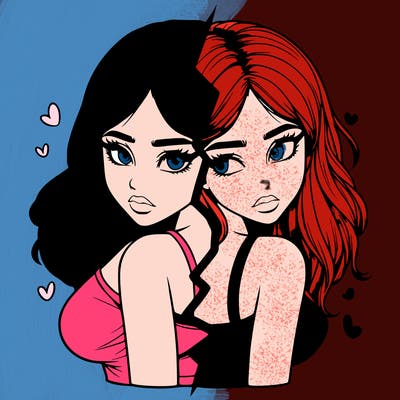 realistic girl split