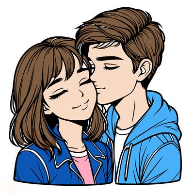 realistic girl and boy  love