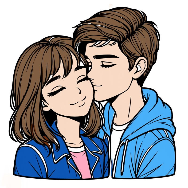 realistic girl and boy  love