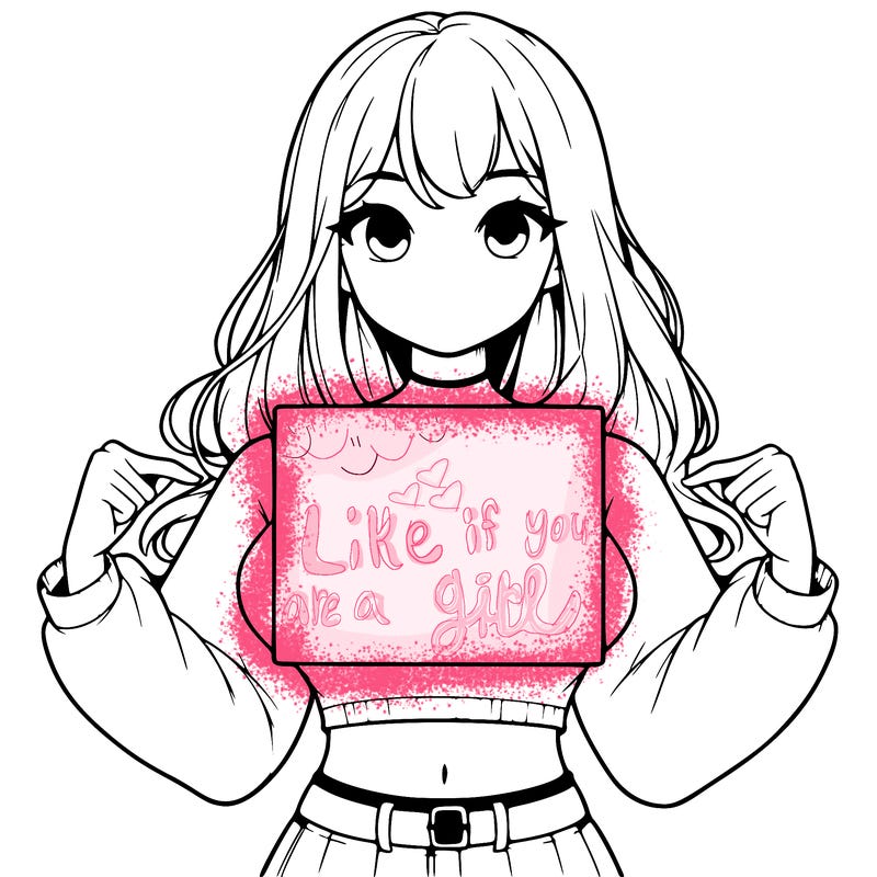 girl holding a blank sign in a long sleeve crop top