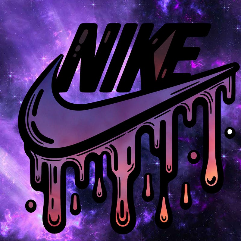 dripping nike logo