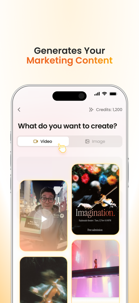 Nas.io - Interface de l'application Nas.io montrant la génération de contenu marketing et de vidéos par l'IA pour les créateurs numériques.