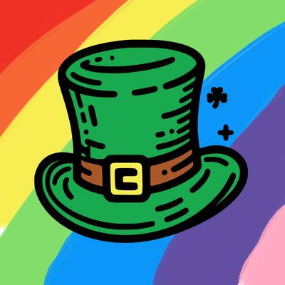 st patrick hat with thin lines