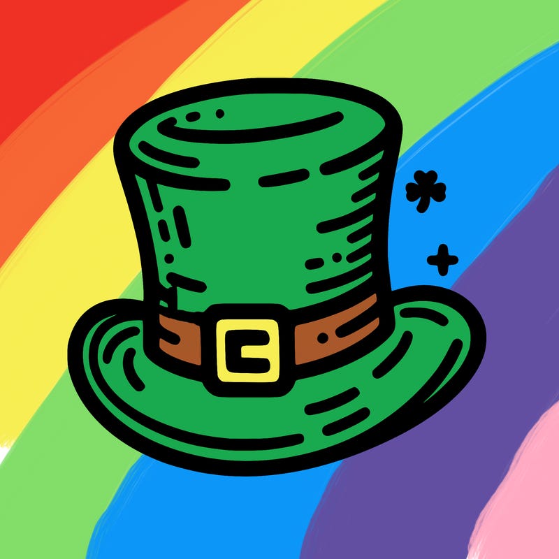 st patrick hat with thin lines