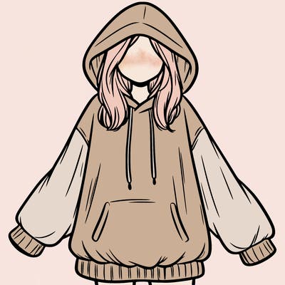 girl in oversized hoodie