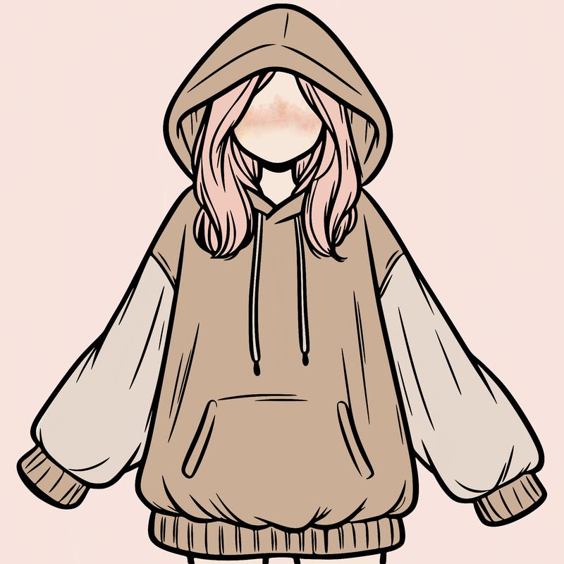 girl in oversized hoodie