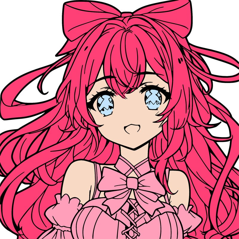 anime girl with a bow in her hair