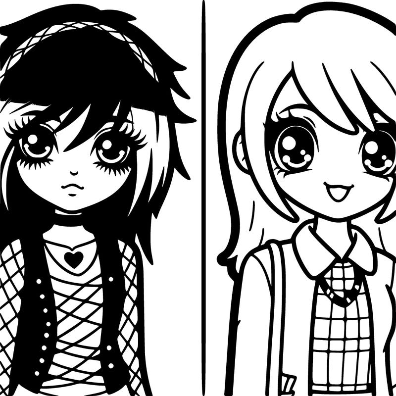 emo girl vs preppy girl