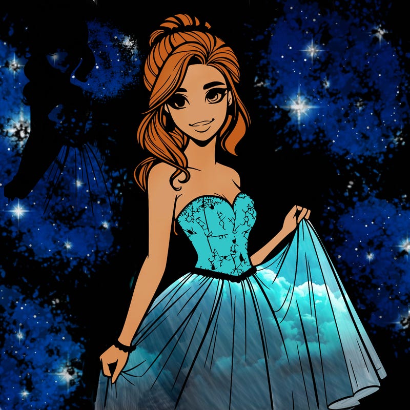 1 realistic girl in prom dress