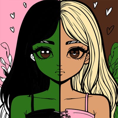 realistic girl split