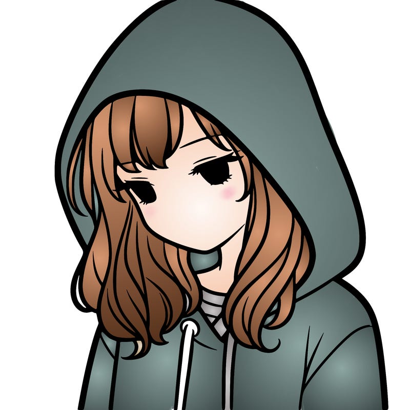 girl with a hoodie with hood over her head