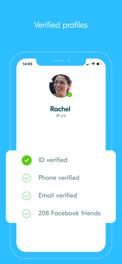 BlaBlaCar app screen showing a verified user profile with ID phone and email verification