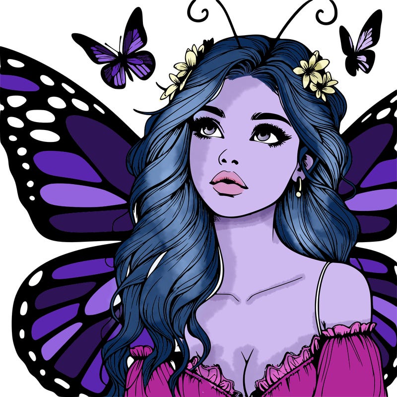 butterfly fairy realistic girl