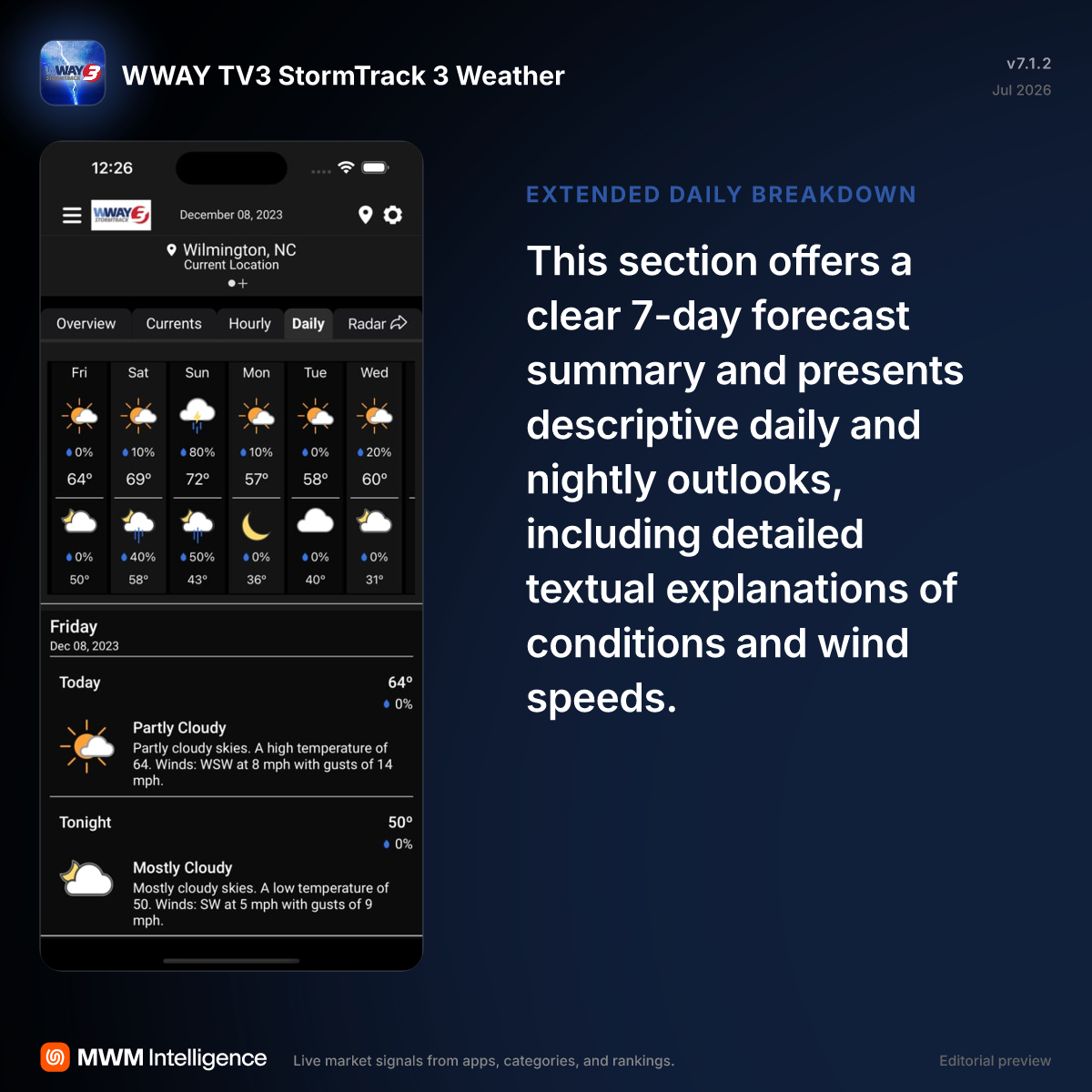 WWAY TV3 StormTrack 3 Weather - Weather App | MWM