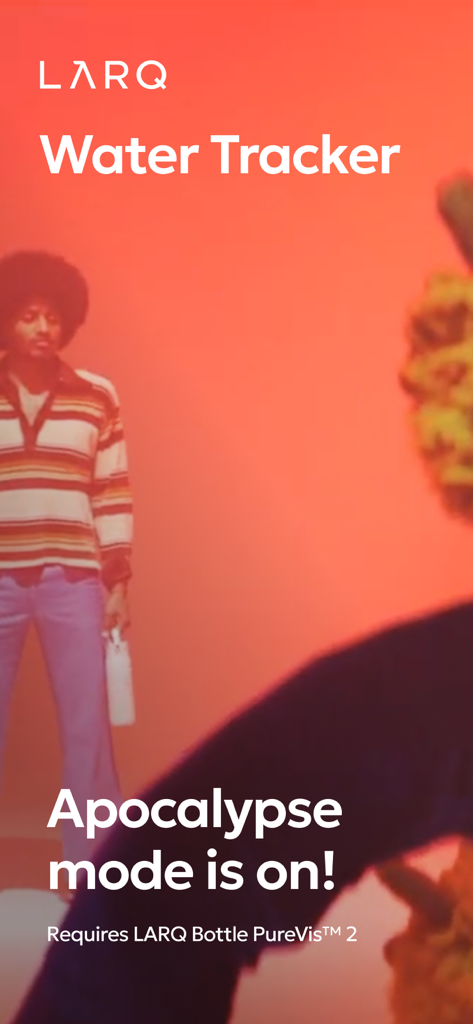 LARQ - Larq app displaying Apocalypse mode for PureVis water bottles