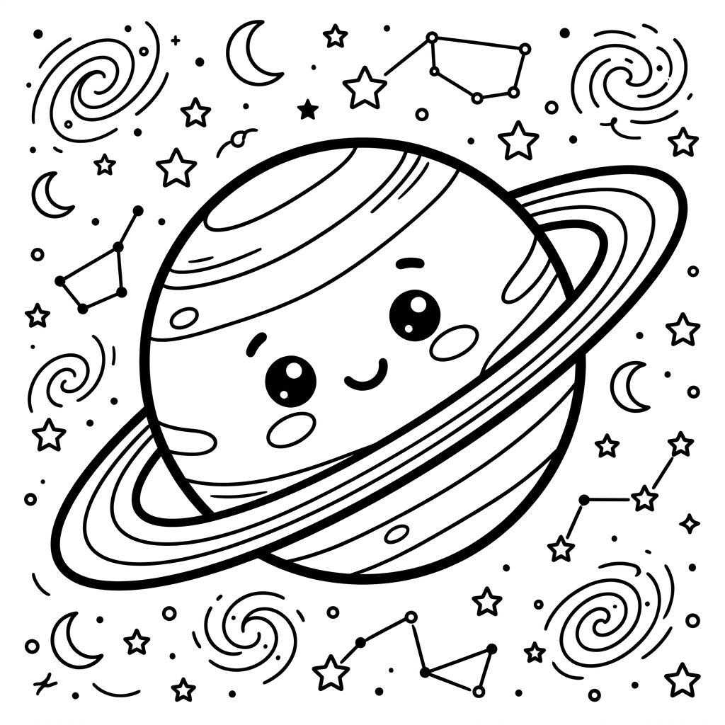 Uranus Kawaii Coloring Page: Free Printable & Adorable — Color Pop