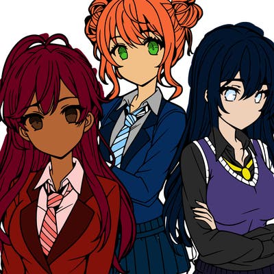 anime girls teenagers