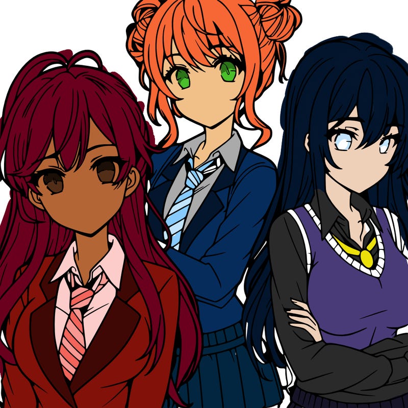 anime girls teenagers