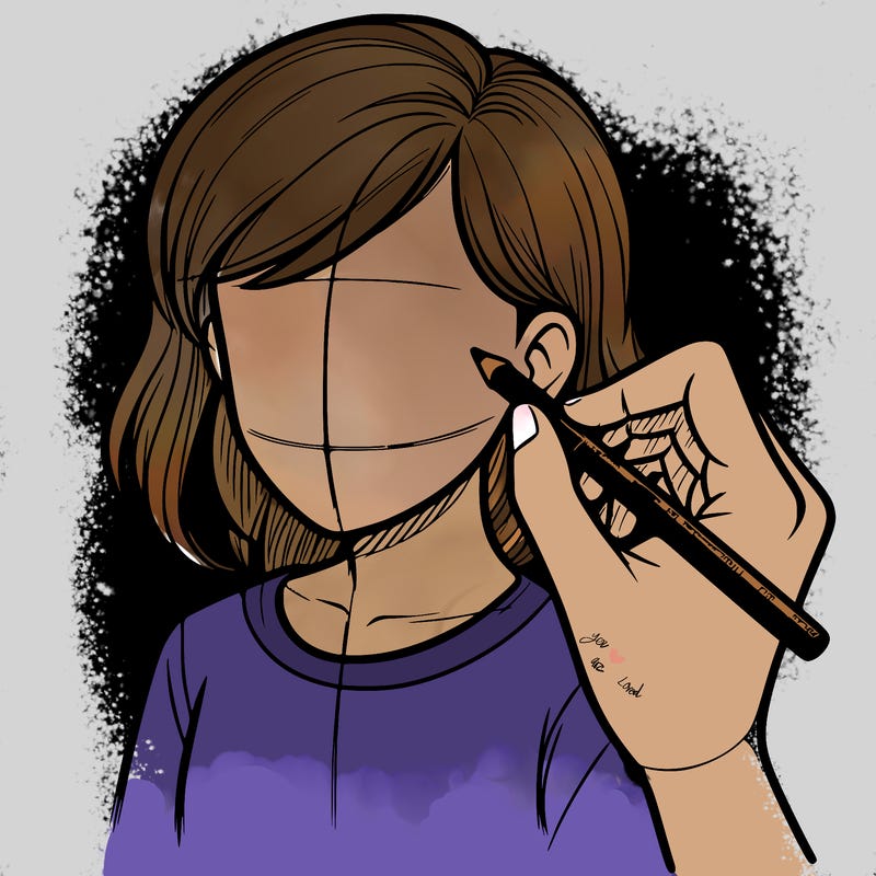 drawing a realistic person