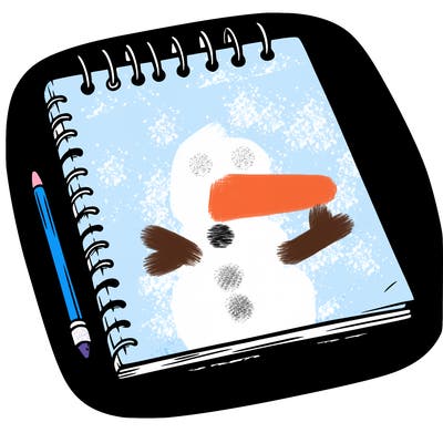 a blank sketch pad