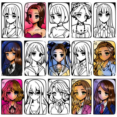 girls that look diffrent anime