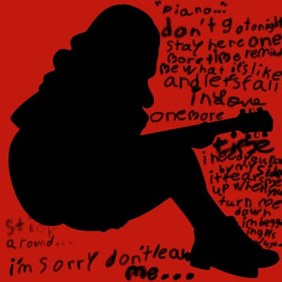 realistic woman play guitar