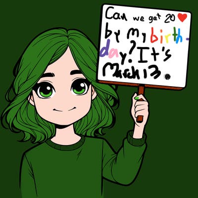 realistic girl holding up a sign