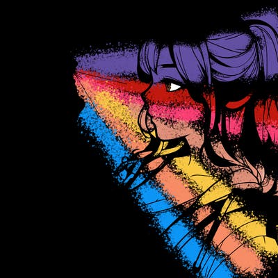 a realistic girl spray, painting