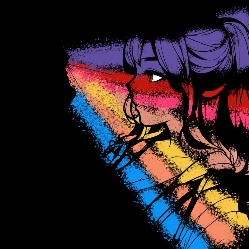 a realistic girl spray, painting