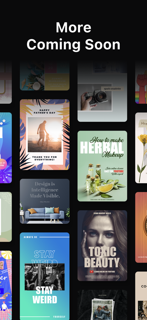 Poster Maker + Flyer Creator - Una variedad de plantillas profesionales para pósters y redes sociales