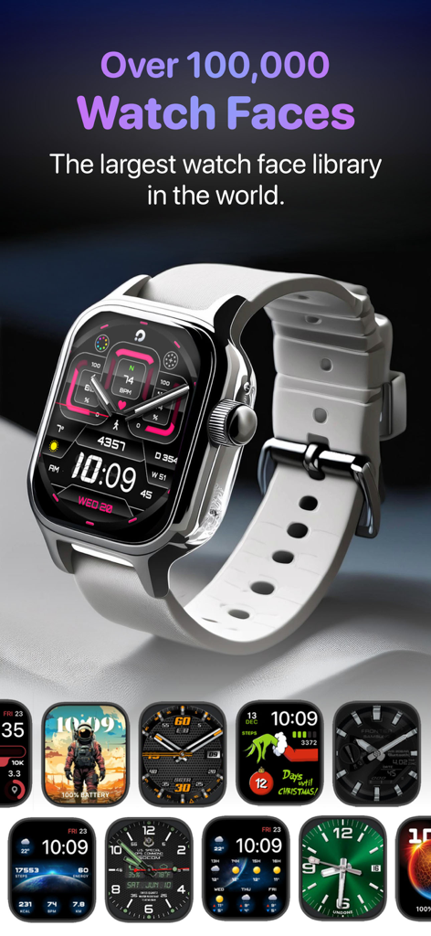 Watch Faces App - Watchmaker - A collection of custom Apple Watch faces showing various designs from the Watchmaker app library