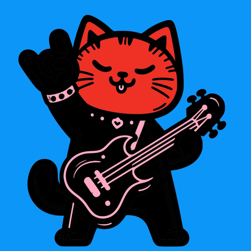 rock music cat