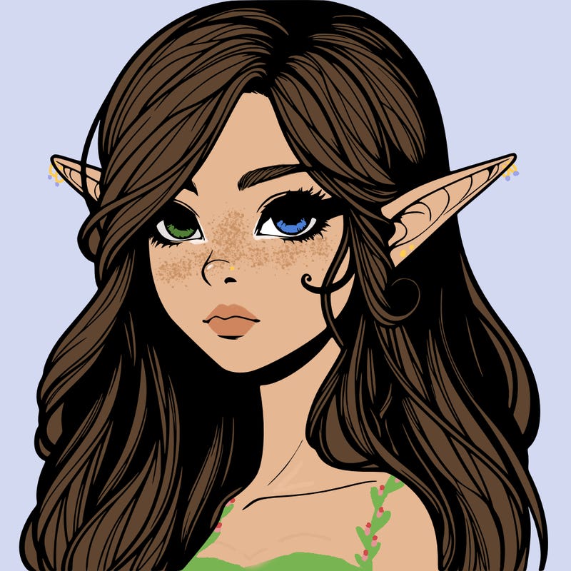 elf girl realistic dark fantasy