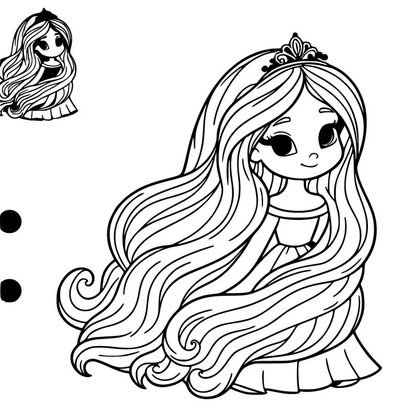 rapunzel from tangled with long hair