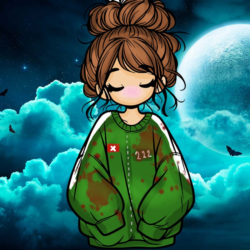 girl with baggy sweatshirt and messy bun