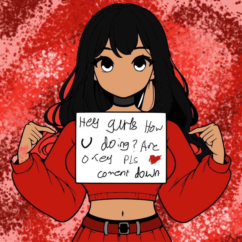 girl holding a blank sign in a long sleeve crop top