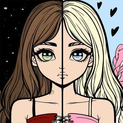 realistic girl split