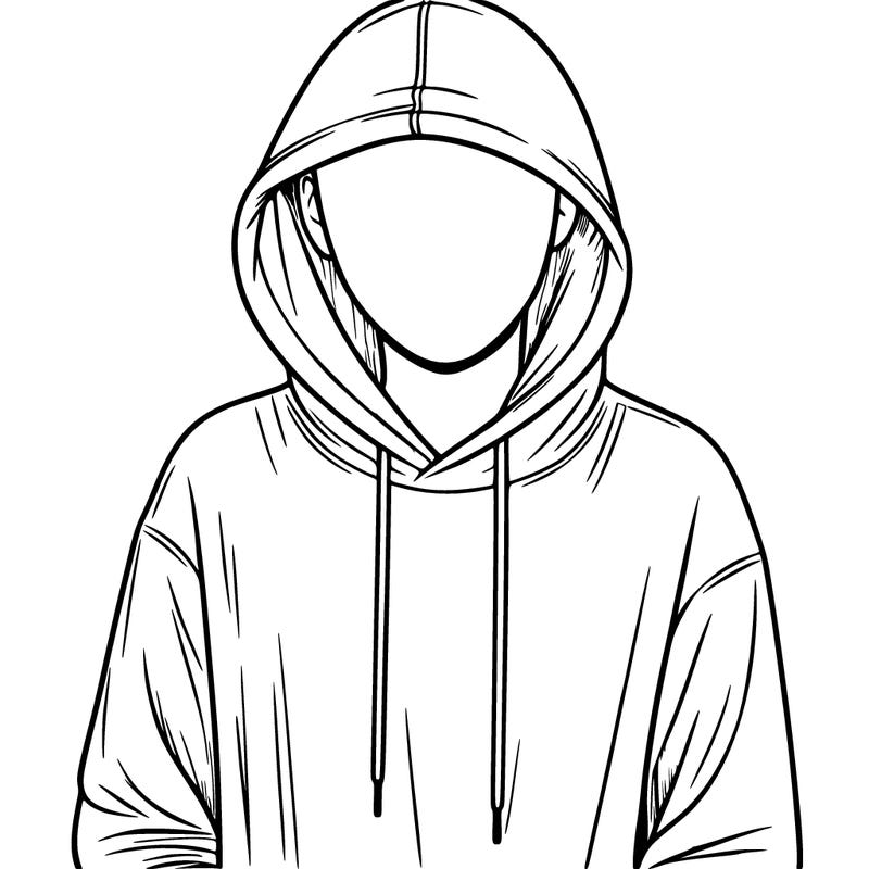 realistic person with hoodie
