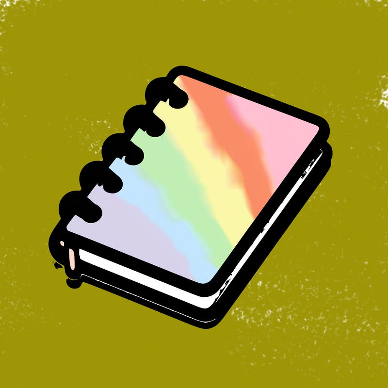 realistic blank notebook