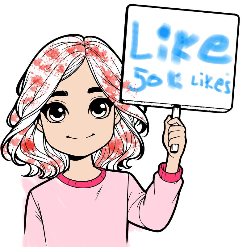 realistic girl holding up a sign