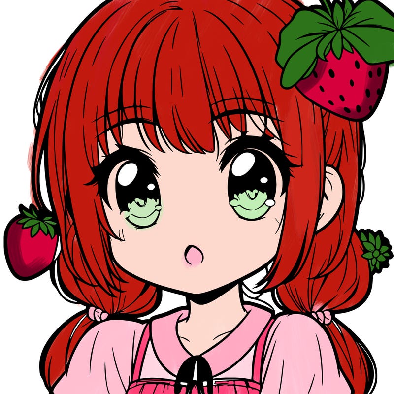 a anime strawberry girl