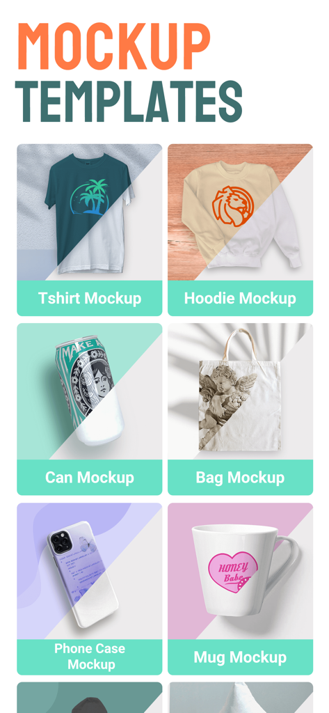 Mockup Generator - Mockitup - Tシャツ、パーカー、マグカップ、スマホケースのモックアップテンプレートのセレクション