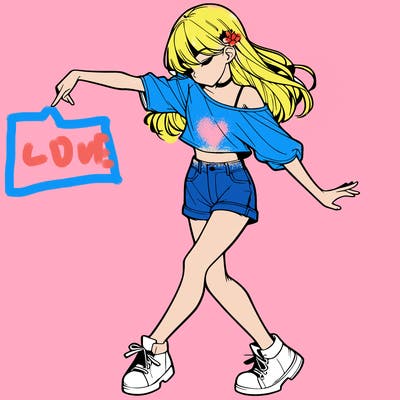 realistic girl danceing