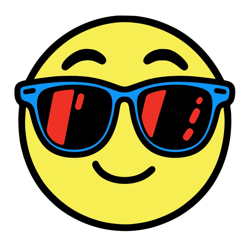 emoji with sunglasses