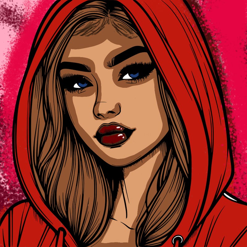 realistic beautiful woman with hoodie